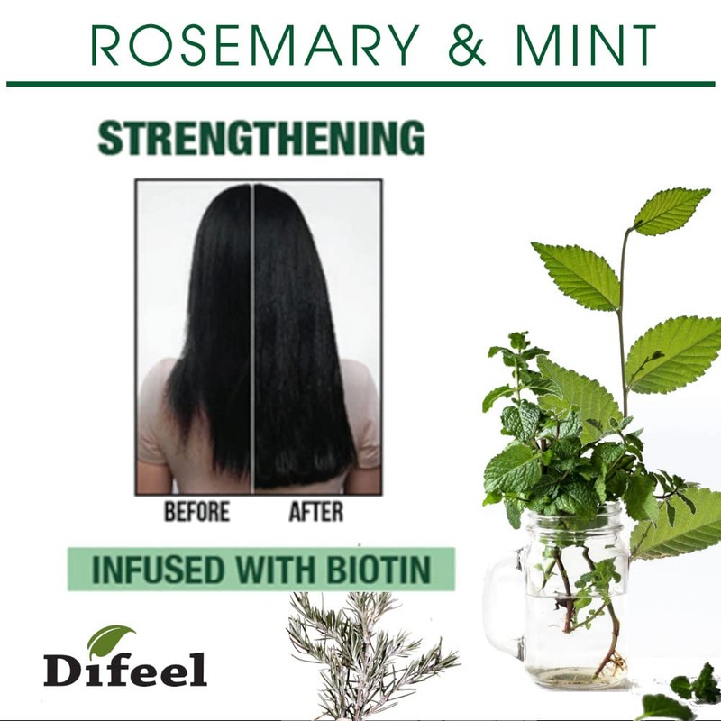 Difeel Rosemary Mint Strengthening Shampoo with Biotin 33.8 oz. -