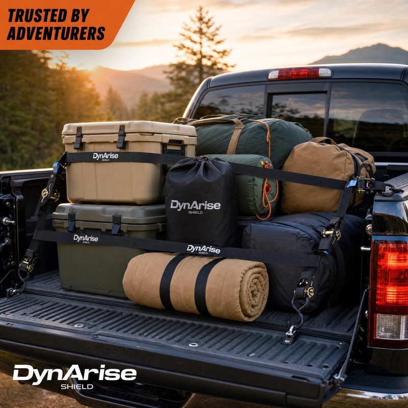 Dynarise Shield Ratchet Tie Down Straps 4-Pack 1 Inch ×