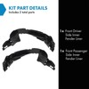 TRQ TRQ Front Inner Fender Liner Set Compatible with 2001-2006