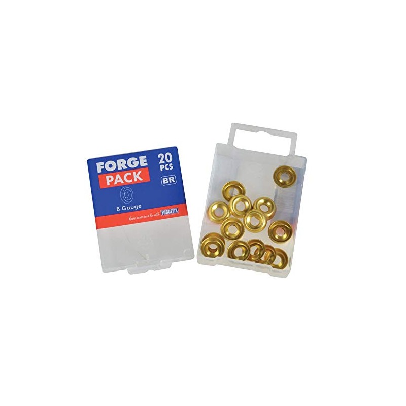 ForgePack Screw Cup Washers | No. 8's | Solid Brass,