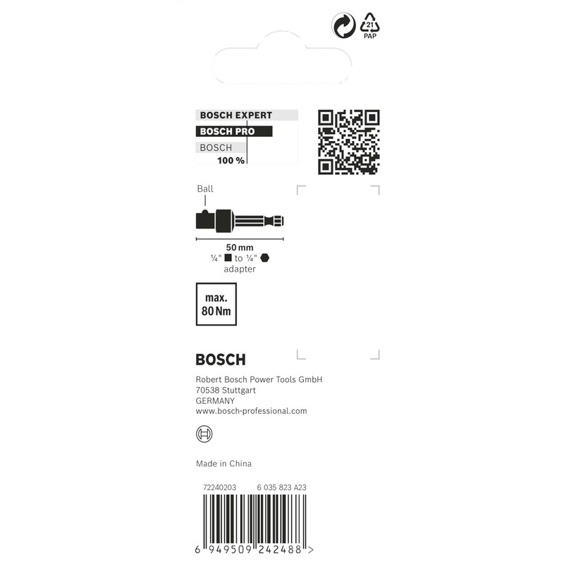 Bosch 1 x Pro Socket Adapter with Ball Connection (144