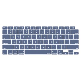 MOSISO Keyboard Cover Compatible with MacBook Air 13 inch 2022 2021 2020 Release A2337 M1 A2179 Retina Display with Touch ID Backlit Magic Keyboard, Waterproof Protective Silicone Skin, Steel Blue