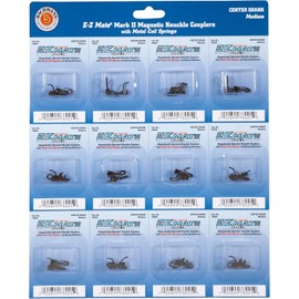 Bachmann Trains - E-Z MATE MARK II COUPLERS - MAGNETIC KNUCKLE COUPLERS with METAL COIL SPRING - CENTER SHANK - MEDIUM (12 pair/card) - HO Scale