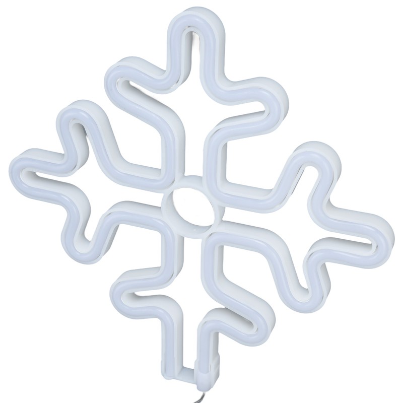 70in Neon Sign Romantic Christmas Snowflake Battery USB Powered LED