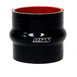 HPS HTSHC-325-L4-BLK Silicone High Temperature 4-ply Reinforced Straight Hump Coupler Hose, 35 PSI Maximum Pressure, 4" Length, 3.25" ID, Black
