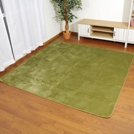Antibacterial and deodorizing, washable rug carpet "D Flannel" Size: 36.2 x 72.8 inches (92 x 185 cm) (1 tatami mat size) Color: Brown cover, hot carpet cover compatible, Back: Dodd-type anti-slip