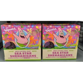 Dr. Squatch Spongebob SEA STAR SHENANIGANS Patrick Star Men's Soap Lot of 2 Bars