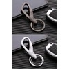 Rockyu Keychain, Men's, Cool Gray, Silver, Black, Carabiner, Hook, Keychain,