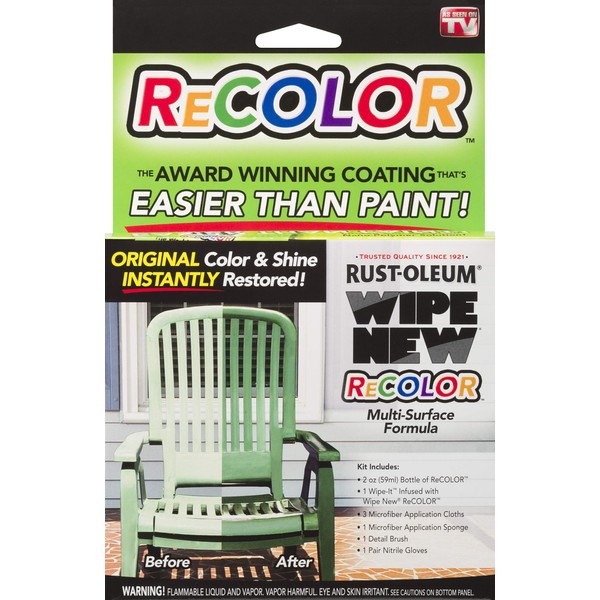 Rust-Oleum, Clear RRCAL Wipe New Multi-Surface Formula ReCOLOR Kit, 2 oz, 2 Ounce
