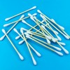 1050pcs CGR Organic cotton Swabs, 100% Cotton Double-Tipped, Bamboo Sticks(compostable),