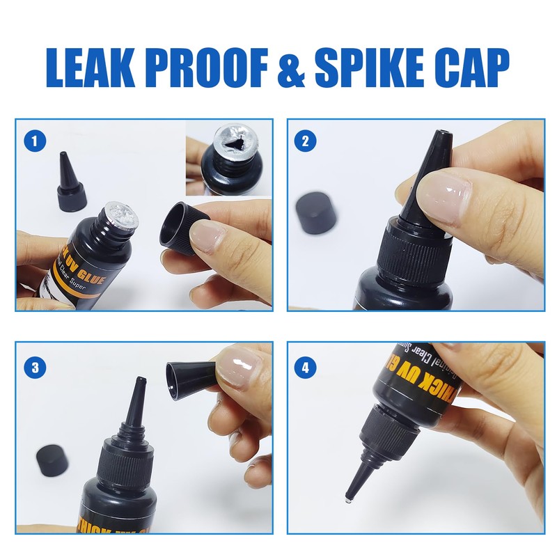 EUPHENG UV Clear Glue Thin Formula for Fly Tying, Fast