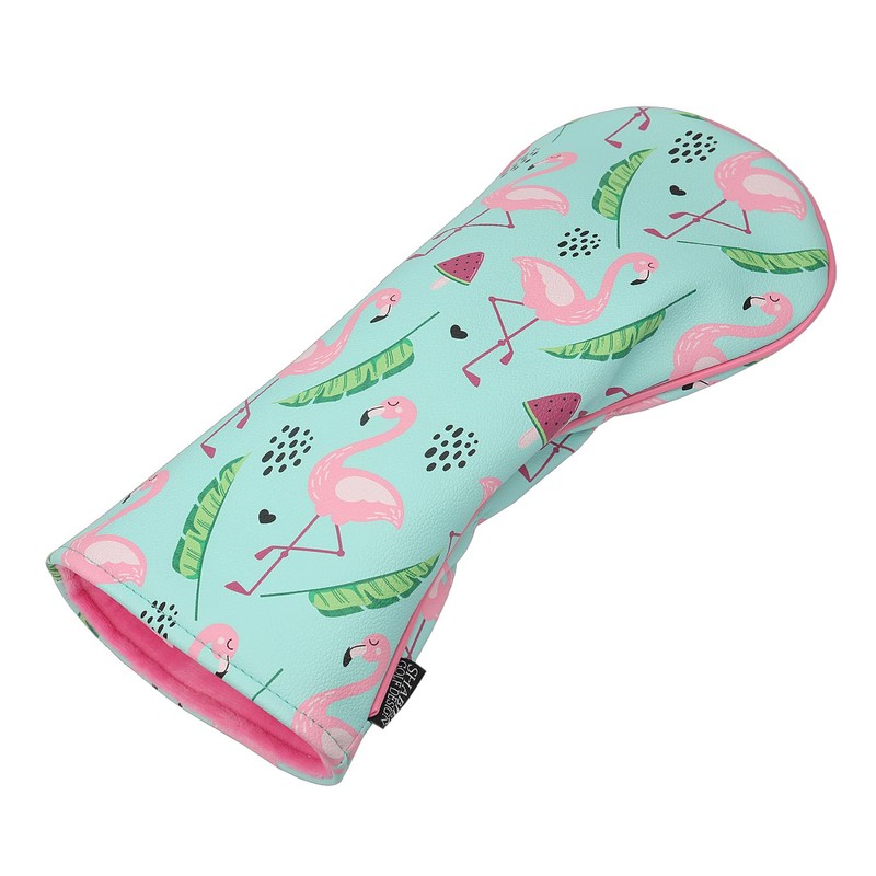 SHABIER Blue&Pink Golf Hybrid Headcover with Flamingos Design for Golf