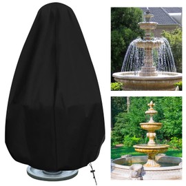 Svepndic 68Hx48D” Fountain Cover, Garden Statue Cover,Fountain Protector with Drawstring Weather Resistant for Winter Outdoor Patio Fountain
