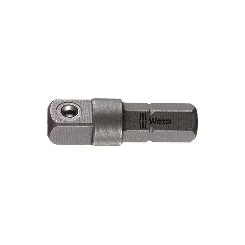WERA 136000 Socket Adapter 1/4 inch DRx 1/4 inch HEX/25