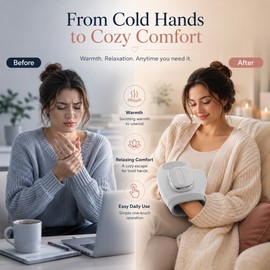Hand Massager for Relaxation – Air Compression Glove with Vibration for Home, Office & Gift Use