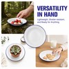 UKCOCO 4 Pcs Small Enamel Plates, 6.3 Inch/16cm Retro White