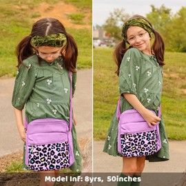 Choco Mocha Girls Purses for Kids 8-10 9-10 Girls Crossbody Bag Kids Crossbody Purse ages 8-12 10-12 Cheetah Purse for Teen Girls Messenger Bag for Girls 6-8 Tween Gifts Pink