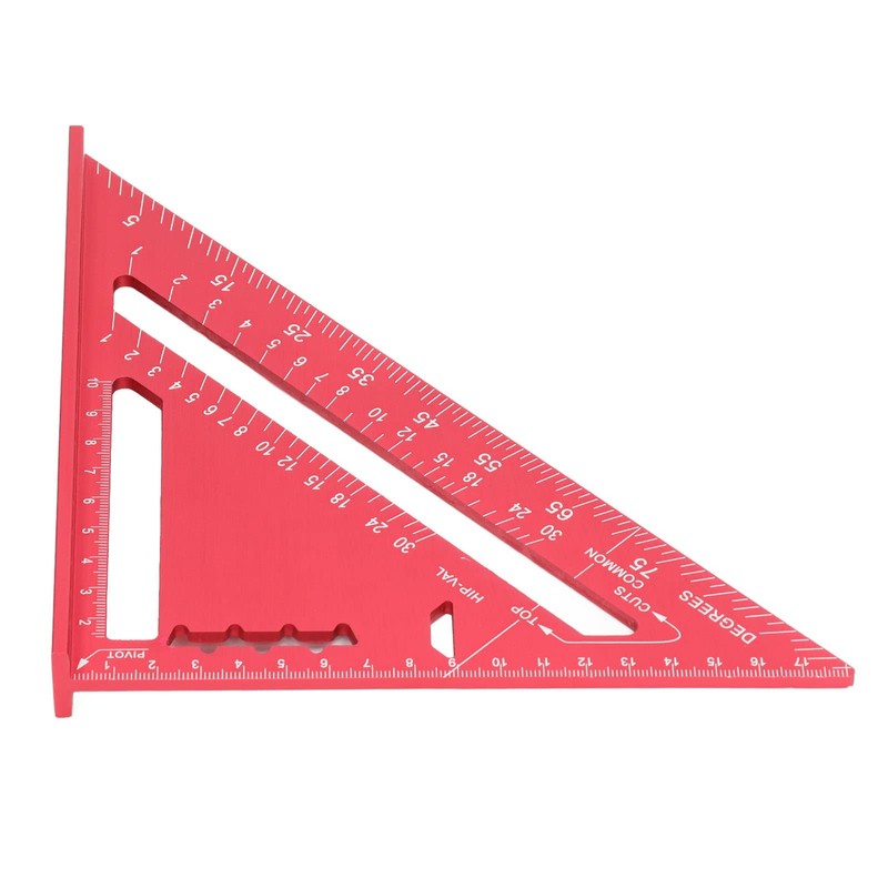 Woodworking Triangle Aluminium Alloy Electrophoresis Paint Clear Scale Carpenter's Angle