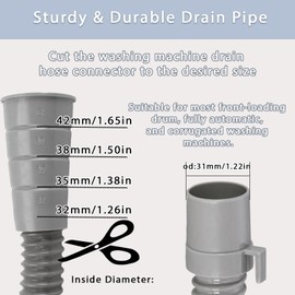 Washing Machine Drain Hose, Flexible Extension Hose (6.56 ft)