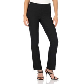 REKUCCI Women's Ease Into Comfort Stretchy Straight Leg Office Pant with Tummy Control (18, Black)