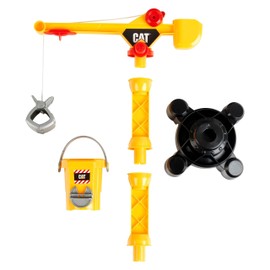 Klein Theo 3256 Cat® Construction Site Crane I Crane with Crank for Left and Right Handers I 360 Degree Rotation I Toy for Children from 3 Years