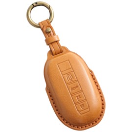 Smasol Rankle 250 Series New Harrier 80 Series Corolla Cross Late Model 2023 Yaris Cross Key Case Prius 60 Series 300 Series Crown Crossover Sports Key Cover Genuine Leather Smart Key Case, Camel / 3D