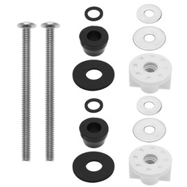 The Lord of the Tools 2 Set Toilet Seat Hinge Bolts Kit Hinge Bolt Replacement Top-Fixed Hinge Universal Toilet Seat Stainless Steel Rubber Hinge Bolt