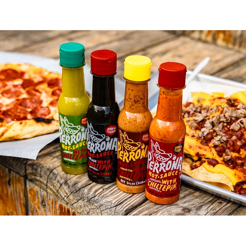 La Perrona Roasted Chiltepin Hot Sauce 5 Ounce Bottle |