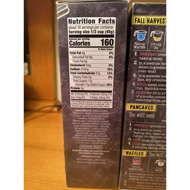 HEB X3 16oz Fall Harvest Apple Pancake Mix HEB Baking
