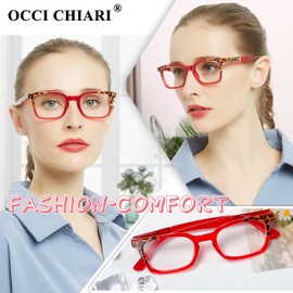 OCCI CHIARI +4.0 Reading Glasses for Women Fashion Readers High Power (4.0 5.0 6.0 1.0 1.25 1.5 1.75 2.0 2.25 2.5 2.75 3.0 3.5)