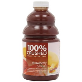 Dr. Smoothie 100% Crushed Fruit Smoothie, Strawberry Banana, 46-Ounce Bottles (Pack of 2)