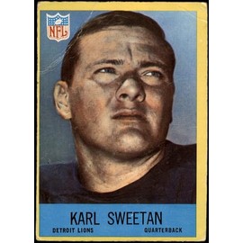 1967 Philadelphia # 71 Karl Sweetan Detroit Lions (Football Card) FAIR Lions