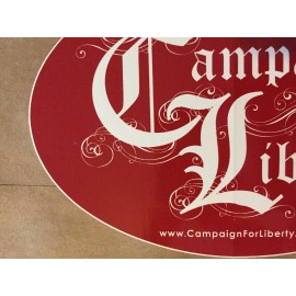 Campaign For Liberty Sticker Oval Red Ron Paul Decal Bumper Car