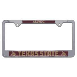 Texas State University Bobcats Alumni metal License plate frame