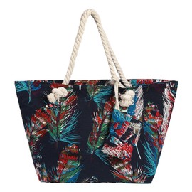 Large Beach Bag - Water Resistant With Zip Black
