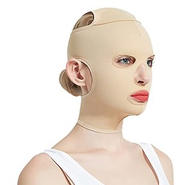 TOPINCN Correa de Lifting Facial Completo, Correa Lifting Facial, Faja Reductora Completa con Forma de V, para Mejillas y Mentón (M)