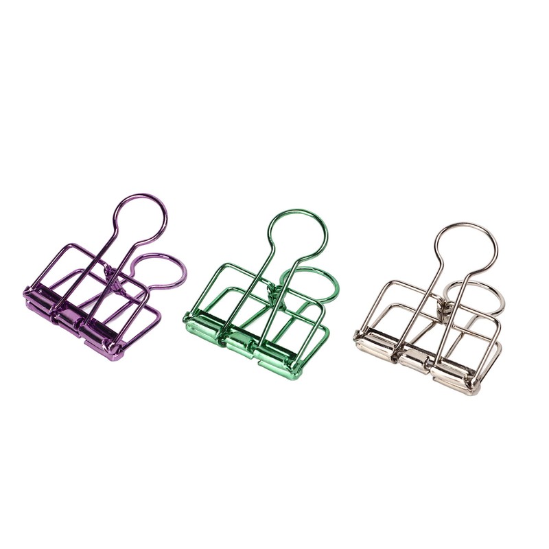90 Pcs Binder Clips 32mm Hollow Strong Clamping Force Metal
