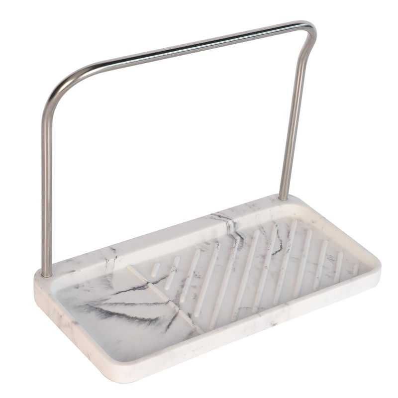 zccz Sponge Holder - Kitchen Sink Organizer Tray Stainless Steel