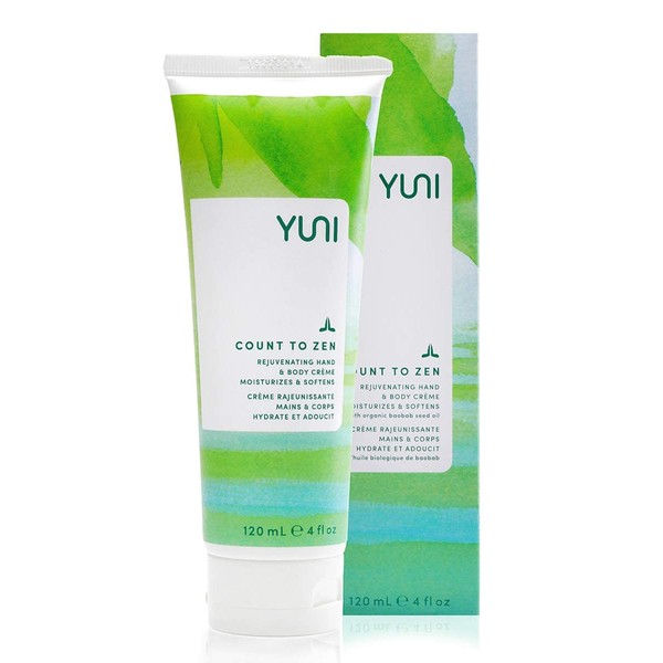 YUNI Beauty Hydrating Hand & Body Cream (4oz) Count to Zen Moisturizing Lotion - Hydrates & Conditions - Soothes Dry, Inflammed Skin - Stress Relief - All Natural, Paraben-Free, Cruelty-Free