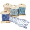Mesh Ribbon 13 x 100 cm, Grey/Blue