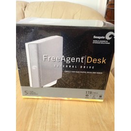 Seagate FreeAgent Desk 1 TB USB 2.0 Desktop External Hard Drive ST310005FDA2E1-RK (Silver)