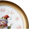JUSTIME 14-Inch Home Wall Clock, Christmas Snowman Pattern Music Wall