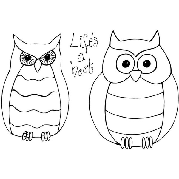 Lindsay Mason Designs A6 Zendoodles Owls Clear Stamp