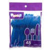 Blue Heavy Duty Plastic Cutlery Sets - 32 Spoons, 32