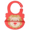 Baby Bib Washable Waterproof Superbib Reusable Infant Cartoon Feeding TowelRed