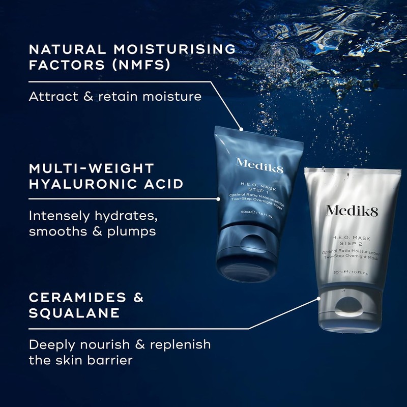 Medik8 H.E.O Mask - Optimal Ratio Moisturisation Two-Step Overnight Hydrating