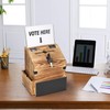 Optyuwah Wooden Suggestion Box, Name Plate Letter Box with Newspaper