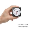 W OUTWIT Travel Analog Alarm Clock, 2.25 inch, Ultra Small