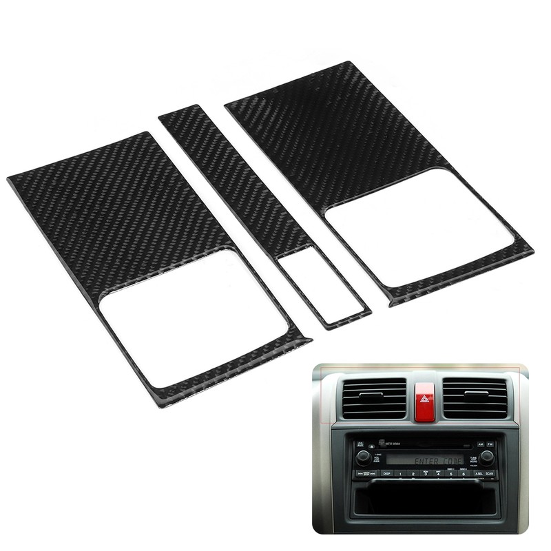 3Pcs Center Console Air Vent Cover Frame Carbon Fiber Outlet