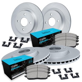 R1 Concepts Front Rear Brakes and Rotors Kit |Front Rear Brake Pads| Brake Rotors and Pads| Ceramic Brake Pads and Rotors |Hardware Kit - CPB.03090.42
